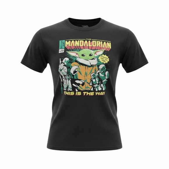 MAD Engine Other - Star Wars The Mandalorian Grogu This Is The Way Graphic T-Shirt Mens 3XL Black